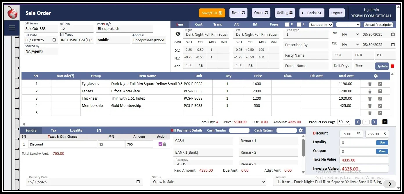 E-Commerce Software Dashboard Showing Inventory, Orders and Online Store Analytics