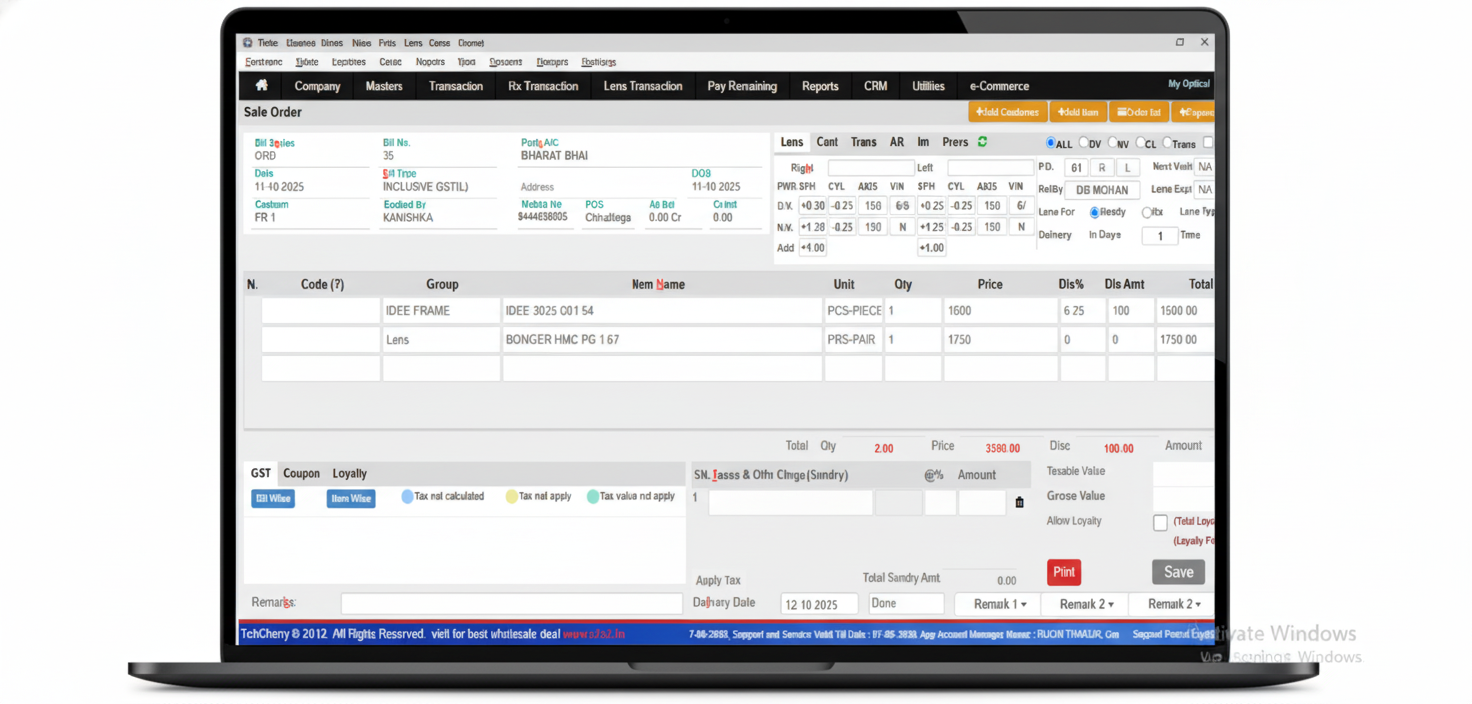 Optometrist & Doctor Module